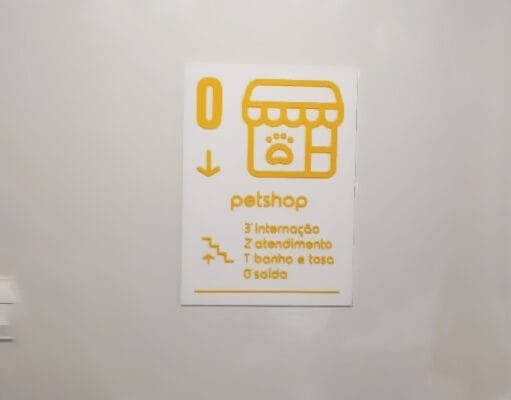 placa indicativa andar