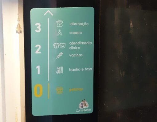 placa indicativa andar