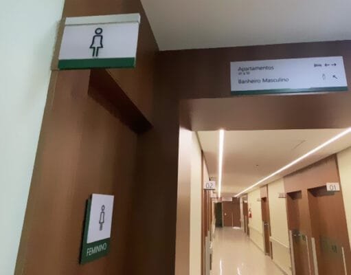 placa de porta e placa banheiro