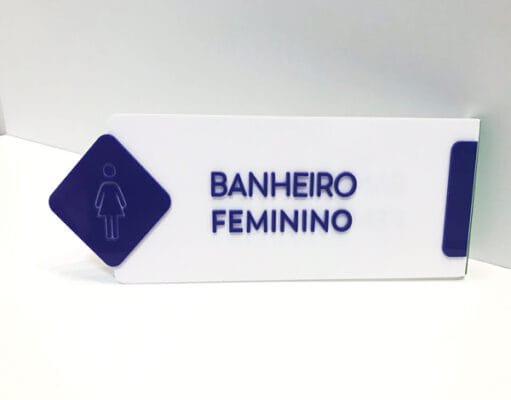 placa banheiro feminino